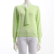 パールアクセントボウタイニット