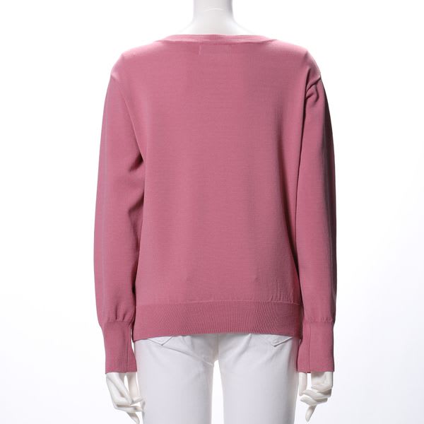 ベーシックボートネックニット