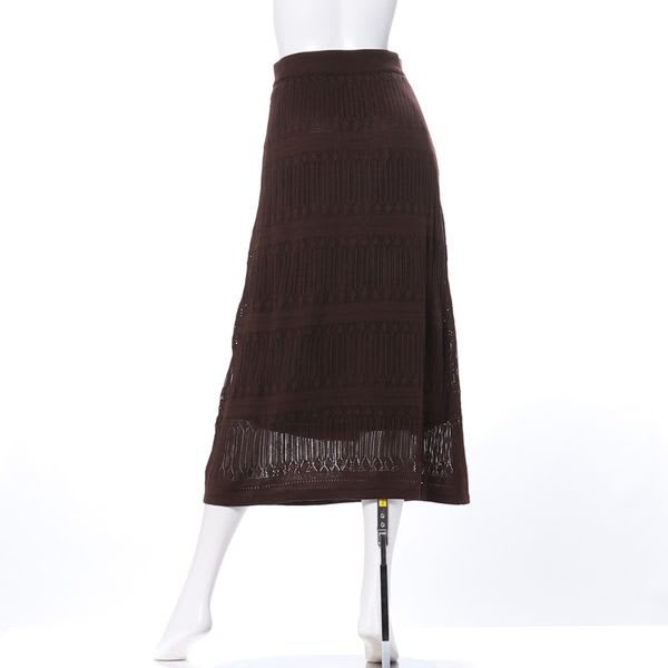 透け感ニットスカート