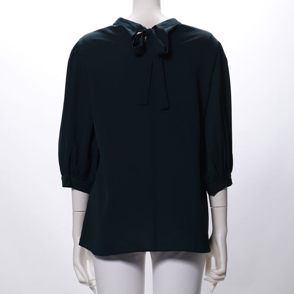 バックリボンパフスリーブブラウス