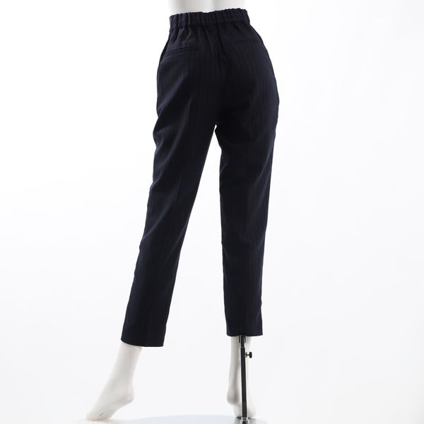 ストライプ柄テーパードパンツ