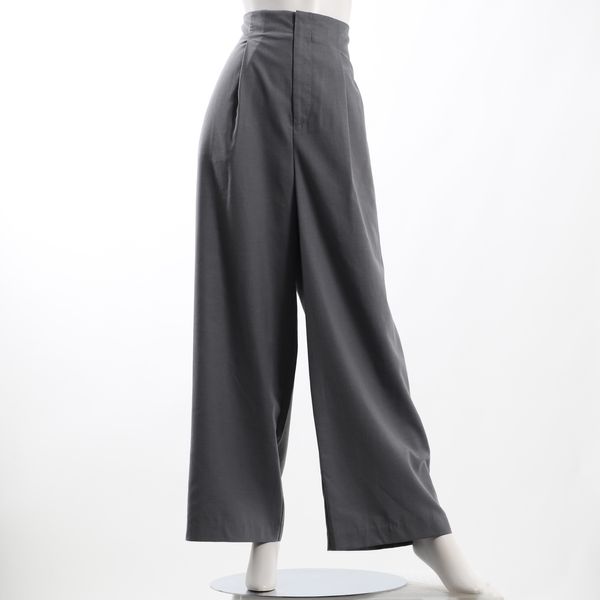 ハイウエストタック入りワイドパンツ