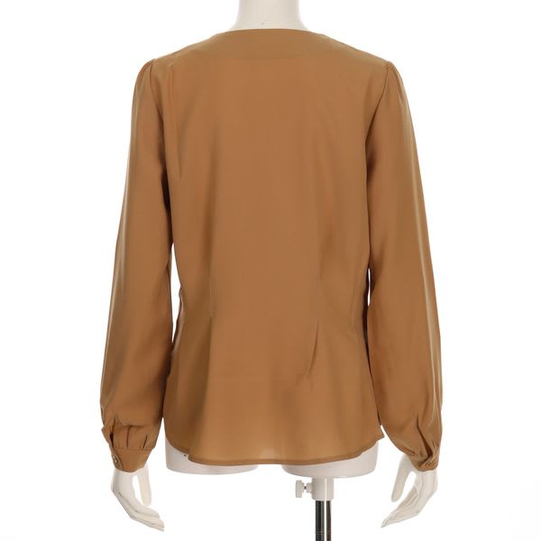 フロント釦ウエストシェイプブラウス