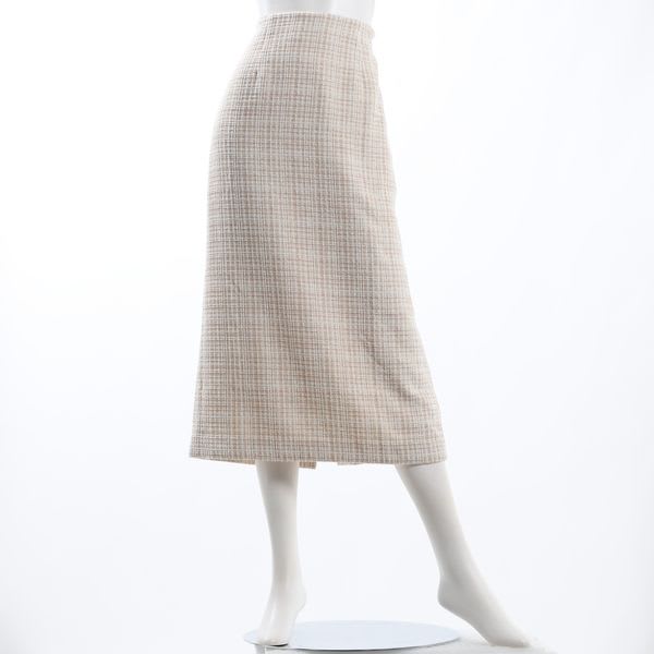 ツイードバックスリットスカート
