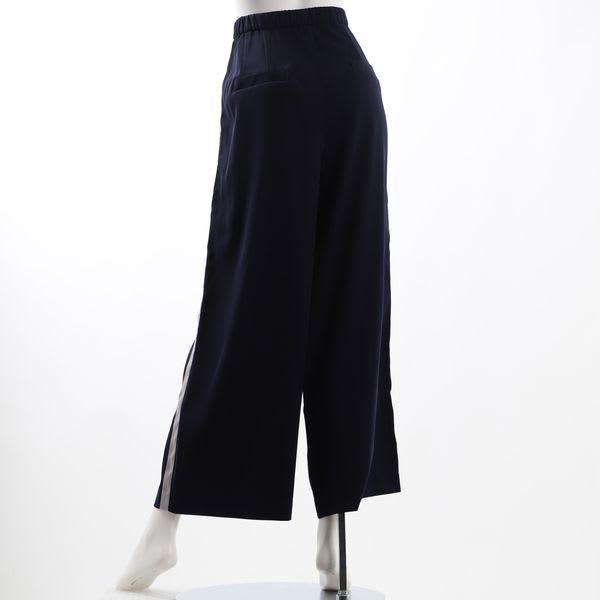 サイドテープ装飾スポーティーワイドパンツ