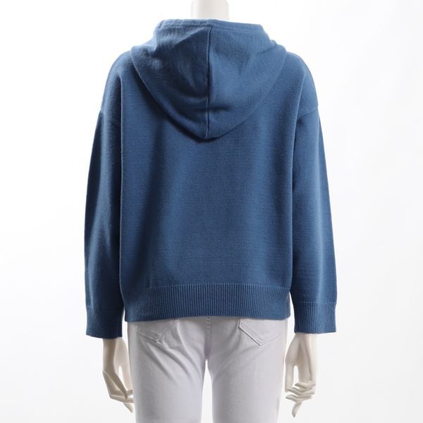 シンプルデザインニットフーディ