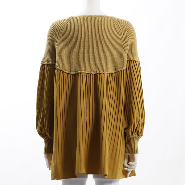 プリーツ切り替えニット