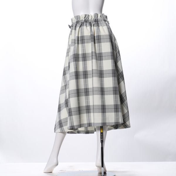 ウエストベルト付きフレアスカート