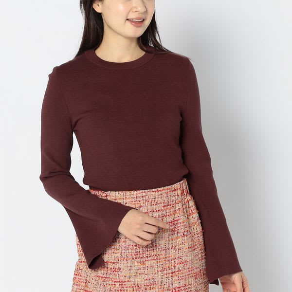 フレアスリーブニット