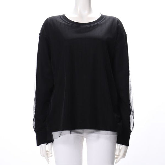 チュールレイヤードニット