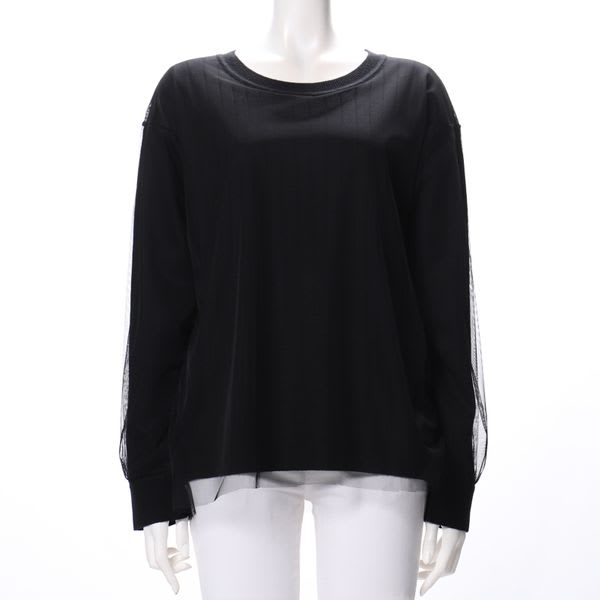 チュールレイヤードニット