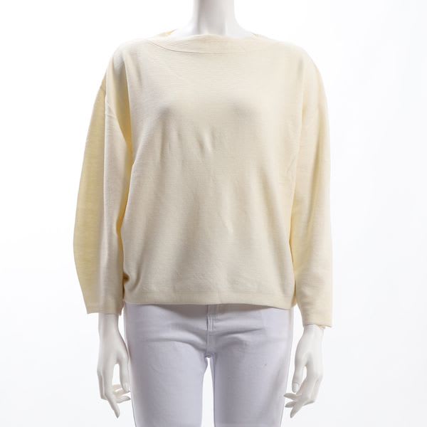 ガーター編み袖パフカットソー