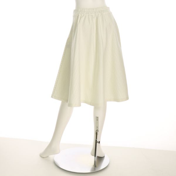 ピンストライプ柄フレアスカート