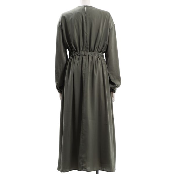 ライトサテンウエストディテールワンピース