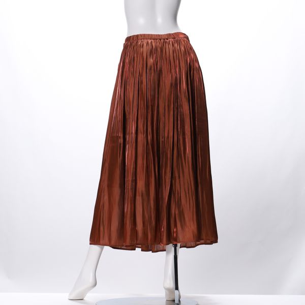 光沢感ギャザースカート