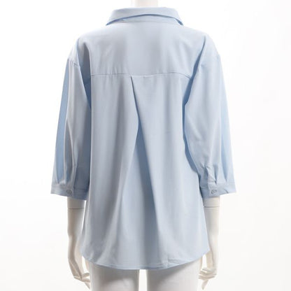 裾タックスキッパーブラウス