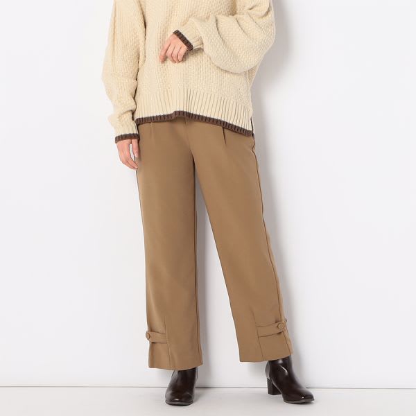 パイピング裾タブポケット付きパンツ
