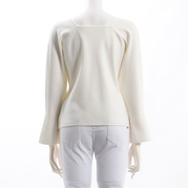 フロントボタンバナナスリーブニット