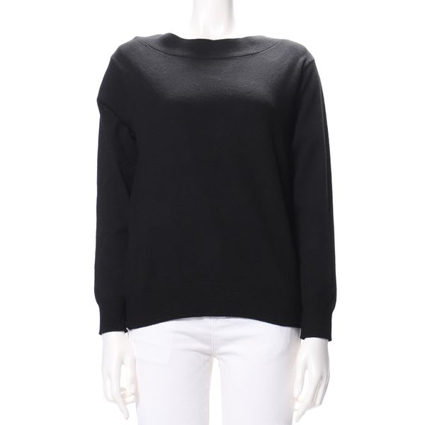 シンプルデザインドロップショルダーニット