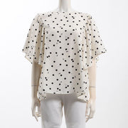 さくらんぼドットフレアスリーブブラウス