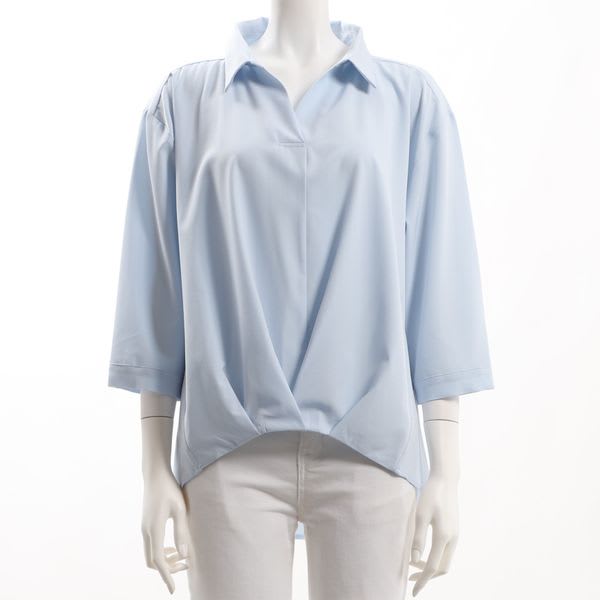 裾タックスキッパーブラウス