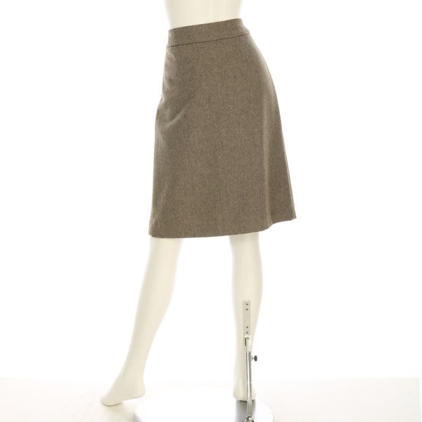 ウール混タック入りフレアスカート