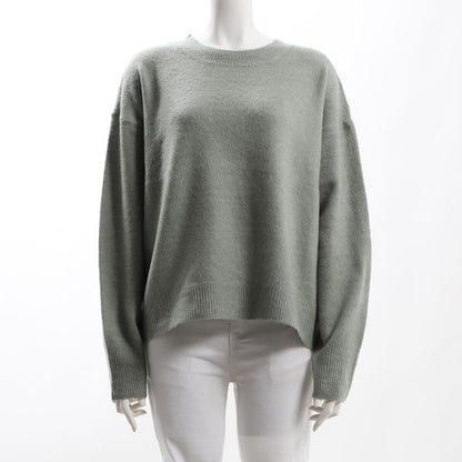 ドロップショルダークルーネックニット