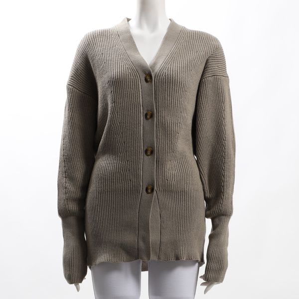 ドルマンスリーブリブニットカーディガン