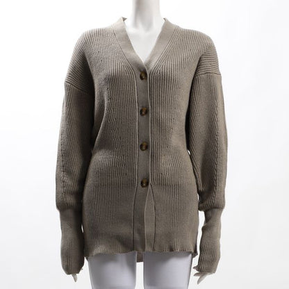 ドルマンスリーブリブニットカーディガン