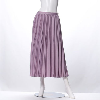 カレンダーサテンアコーディオンプリーツスカート