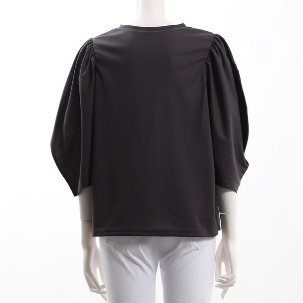 ギャザー付きスリーブカットソー