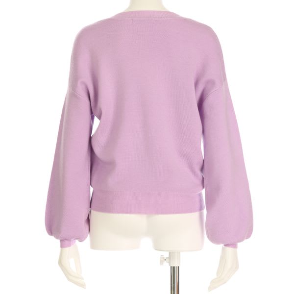 クルーネックバルーンスリーブニット