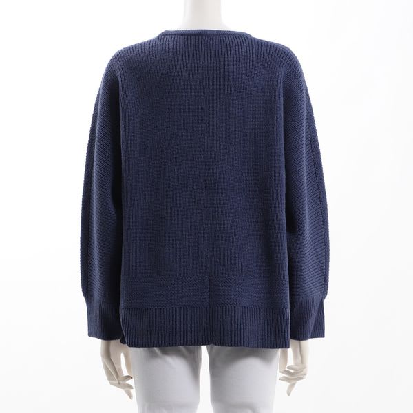 クルーネックドロップショルダーニット