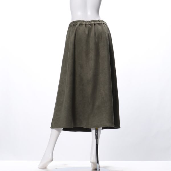 フェイクスエードフレアスカート