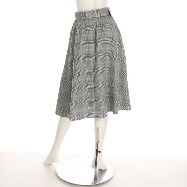 ウエストベルト付きフレアスカート