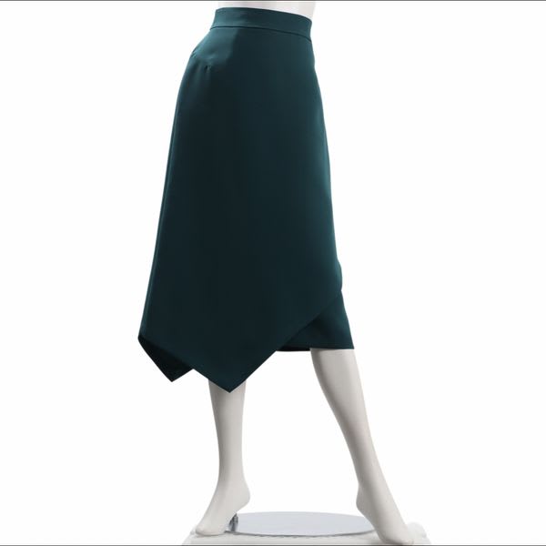 イレギュラーヘムセミタイトスカート