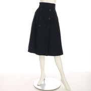 トレンチ風タック入りフレアスカート