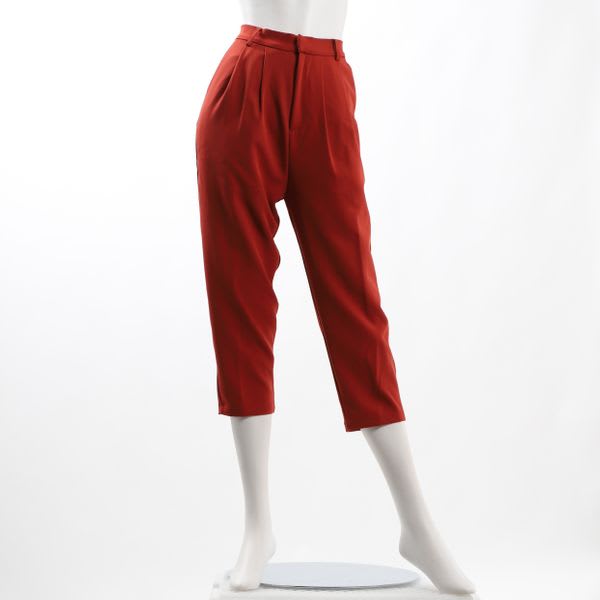 バックゴムタックテーパードパンツ