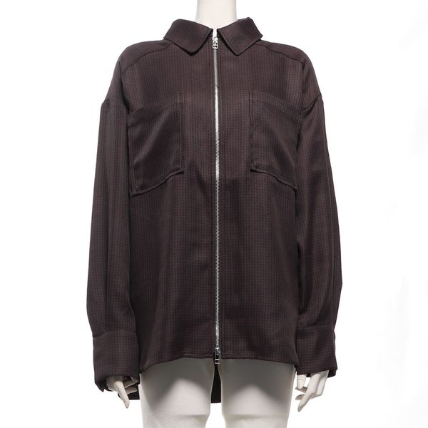 ダブルジップチェック柄シャツジャケット