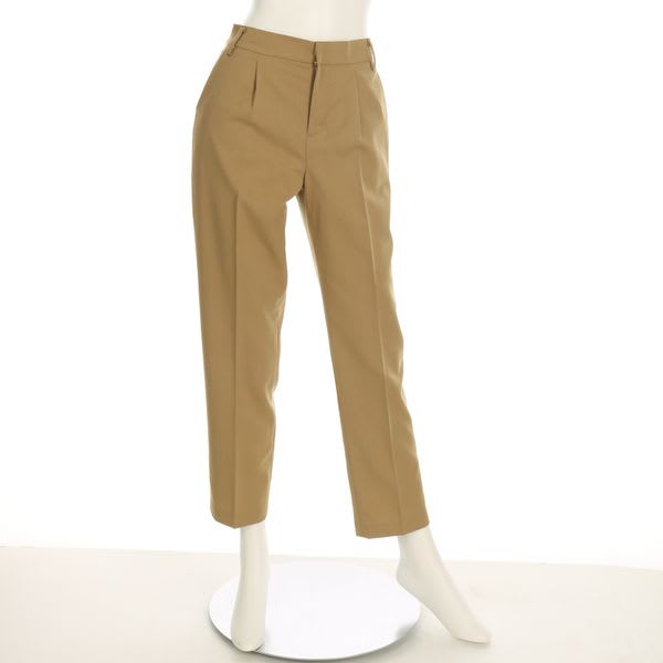 後ろゴムデザインテーパードパンツ