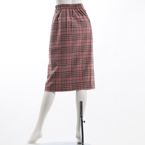 ポケットデザインチェック柄タイトスカート