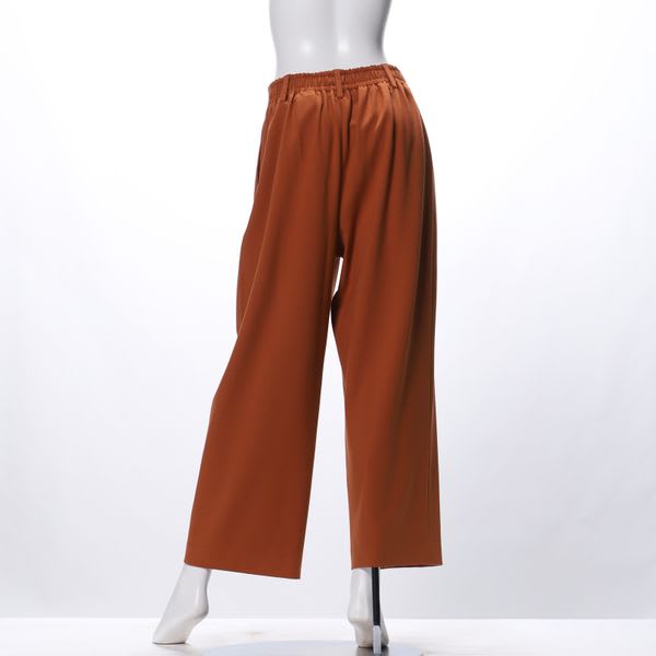 ハイウエストサイドタックワイドパンツ