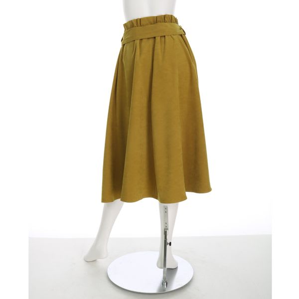 リボンベルト付きフレアスカート