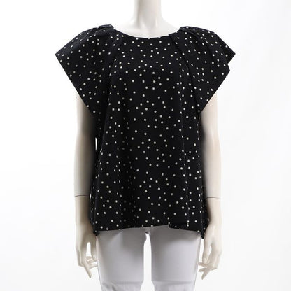 リップルドット背中開きデザインブラウス