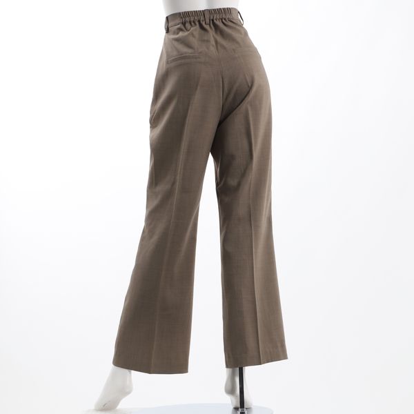 リネンライクピンタックフレアパンツ
