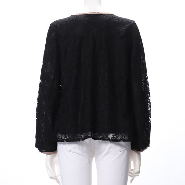 パイピングレースブラウス