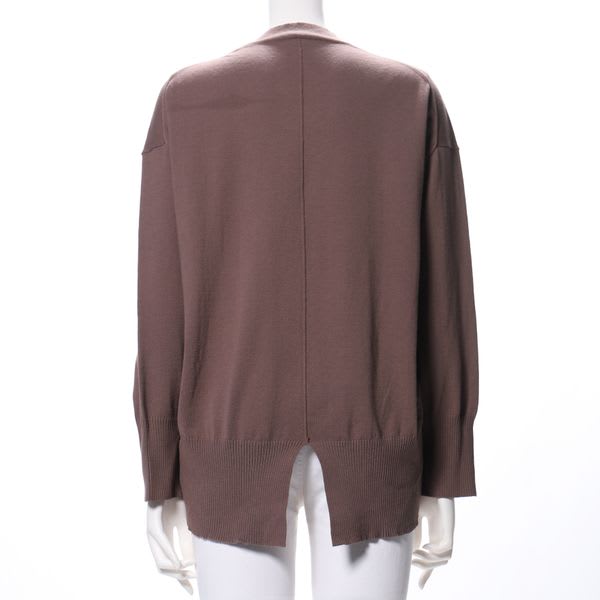 首詰まりドロップショルダーニット