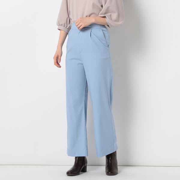シンプルシルエットワイドパンツ