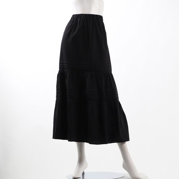 コットン素材ティアードスカート