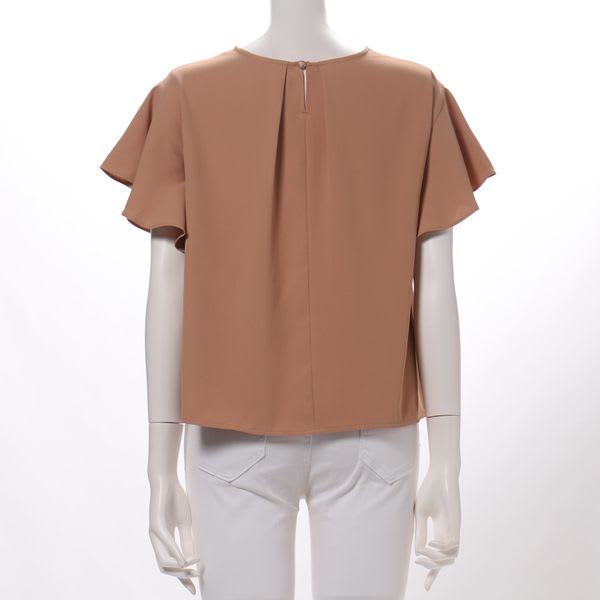 ドロップショルダーフレアスリーブブラウス